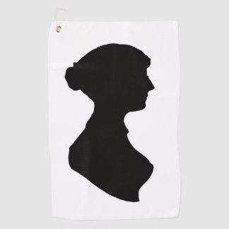Jane Austen Silhouette Golf  Towel