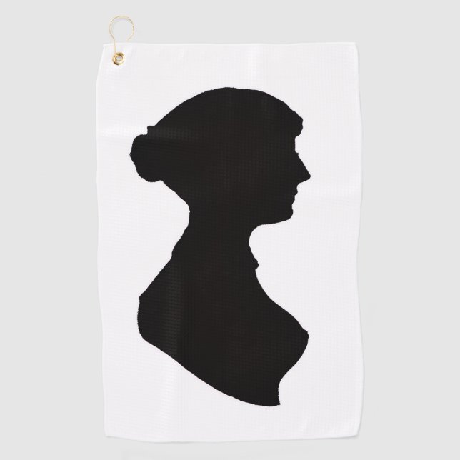 Jane Austen Silhouette Golf  Towel (Front)