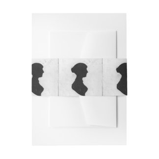 Jane Austen silhouette  Invitation Belly Band