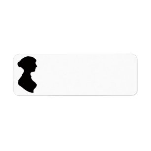 Jane Austen Silhouette Return Address Label