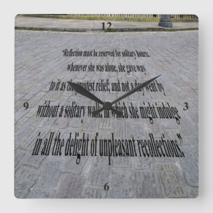 Jane Austen. Square Wall Clock