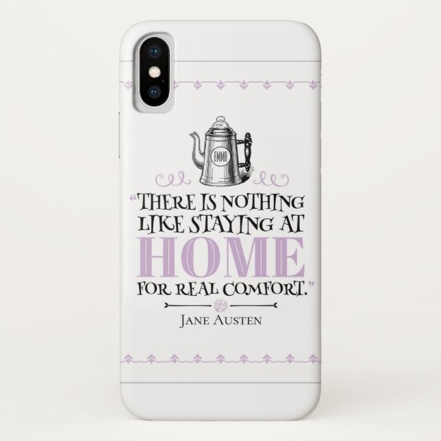 Jane Austen - Staying at Home - Coffee Pot Case-Mate iPhone Case (Back)
