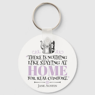 Jane Austen - Staying at Home - Coffee Pot Key Ring