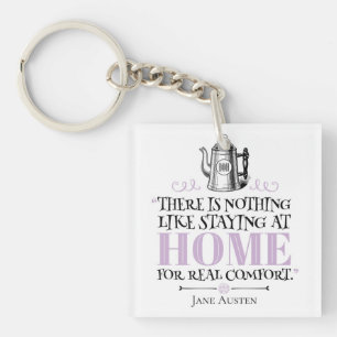 Jane Austen - Staying at Home - Coffee Pot Key Ring