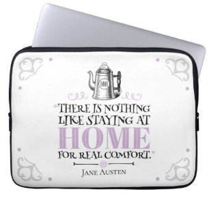 Jane Austen - Staying at Home - Coffee Pot Laptop Sleeve