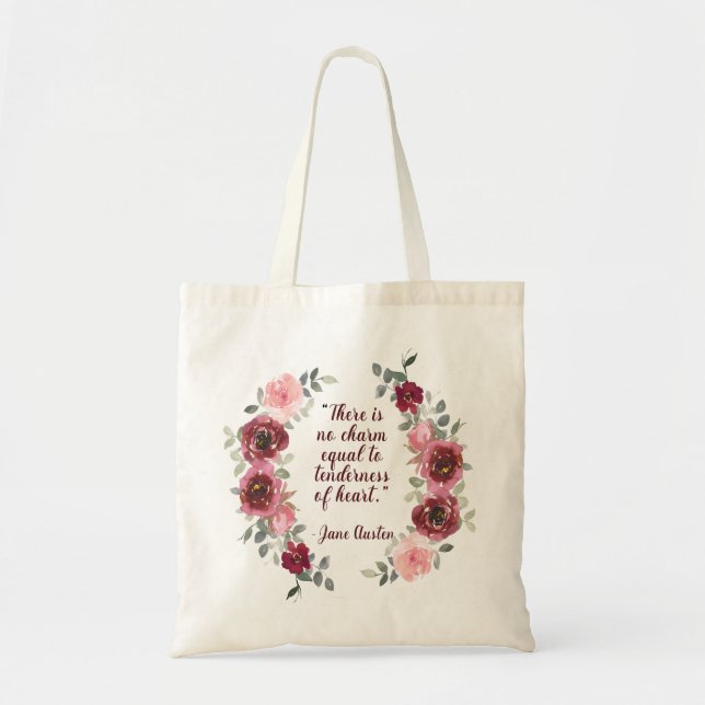 Jane Austen There is No Charm Quote Tote (Front)