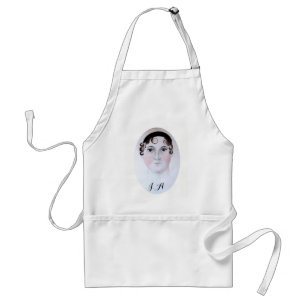 Jane Austen watercolor portrait adult apron. Standard Apron