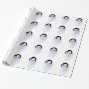 Jane Austen watercolor portrait wraping paper. Wrapping Paper