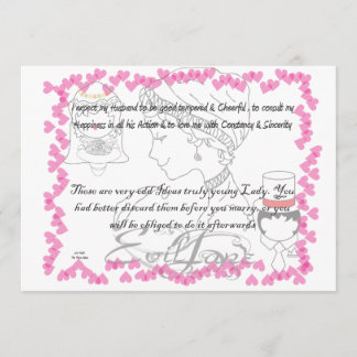 Jane Austen Wedding Invitation