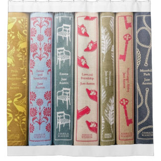Jane Austen's books Shower Curtain