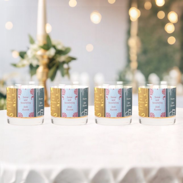 Jane Austen's Books Whiskey Glass (Insitu (Wedding))