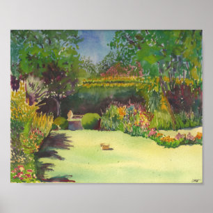Jane Austen's Garden II Watercolor Print