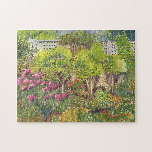 Jane Austen's Garden Watercolor Puzzle (Horizontal)