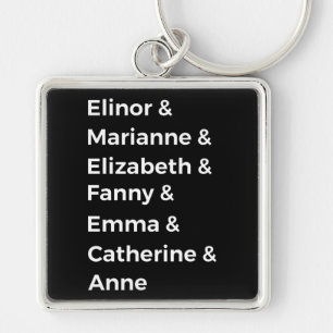Jane Austen's Heroines I Key Ring