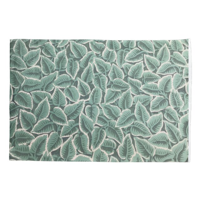 Jane Austen's Home Leaf Wallpaper Pillowcase (Back)