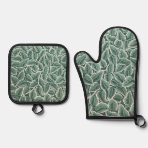 Jane Austen's Home Wallpaper Oven Mitt & Pot Holder Set