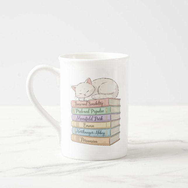 Jane Austen's Novels IX Bone China Mug (Left)