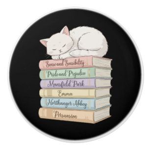 Jane Austen's Novels IX Ceramic Knob