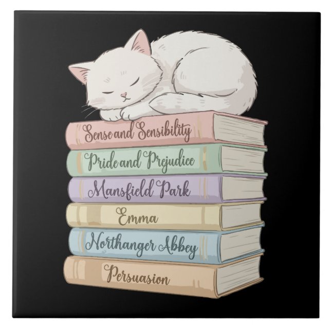 Jane Austen's Novels IX Ceramic Tile (Front)
