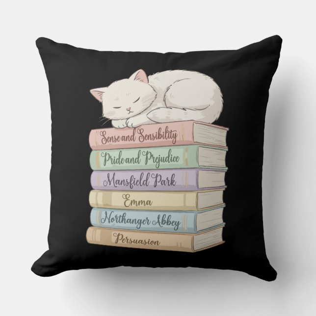 Jane Austen's Novels IX Cushion (Front)