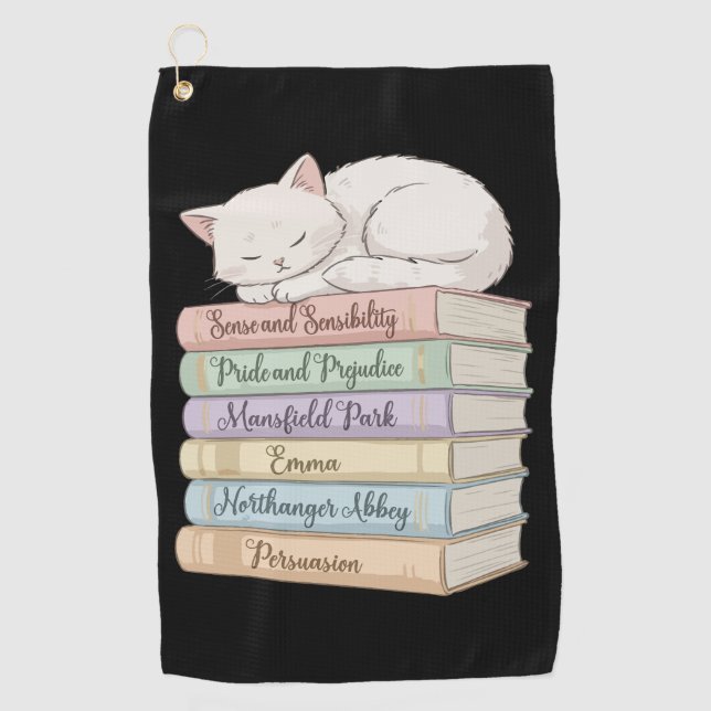 Jane Austen's Novels IX Golf Towel (Front)