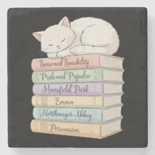 Jane Austen's Novels IX Stone Coaster