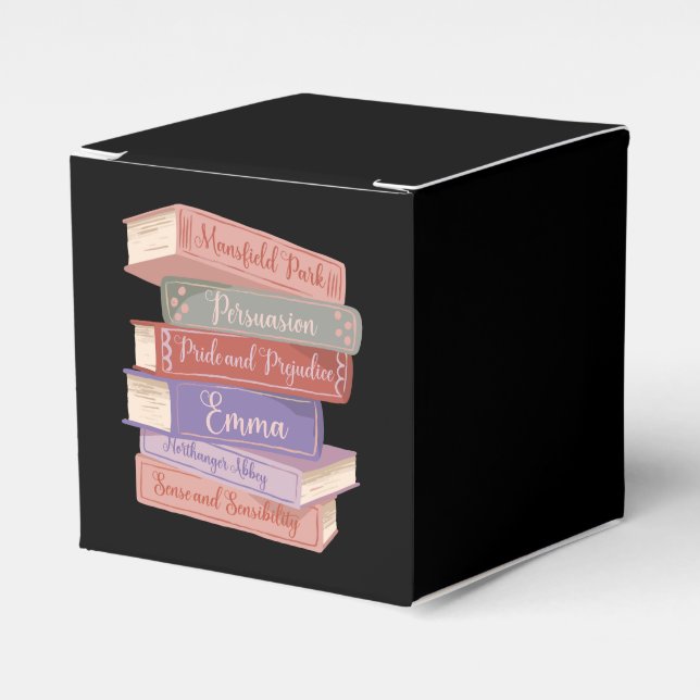 Jane Austen's Novels V Favour Box (Front Side)