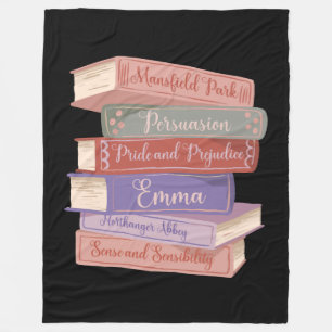 Jane Austen's Novels V Fleece Blanket