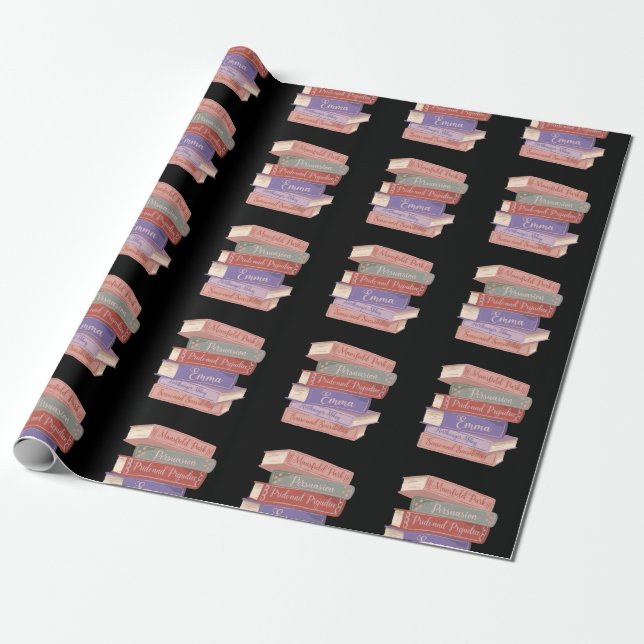 Jane Austen's Novels V Wrapping Paper (Unrolled)