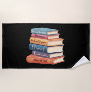 Jane Austen's Novels VII Beach Towel