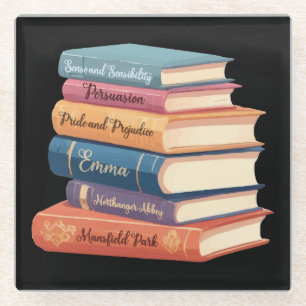 Jane Austen's Novels VII Glass Coaster