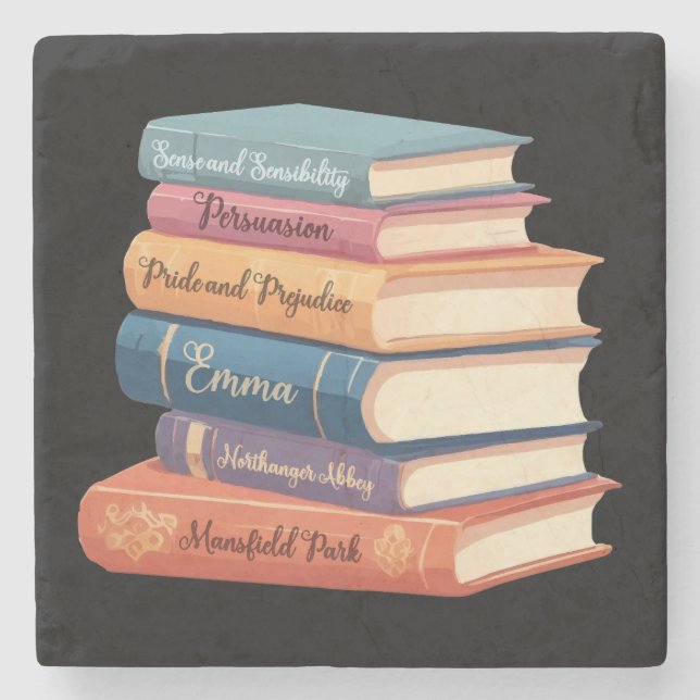 Jane Austen's Novels VII Stone Coaster (Front)