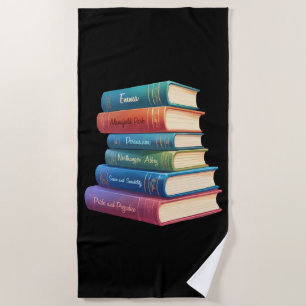 Jane Austen's Novels VIII Beach Towel