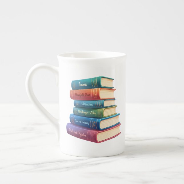 Jane Austen's Novels VIII Bone China Mug (Left)
