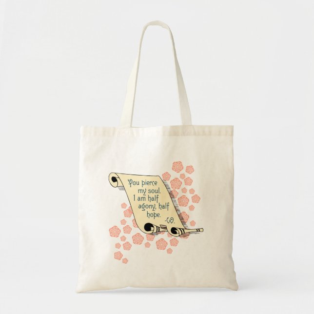 Jane Austen's Persuasion half agony half hope tote Bag (Front)