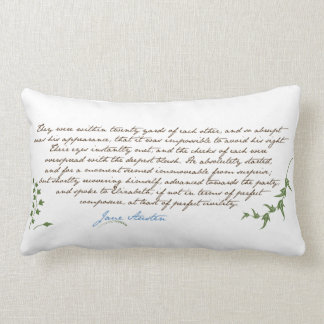 Jane Austen's Pride & Prejudice Quote #1 Lumbar Cushion