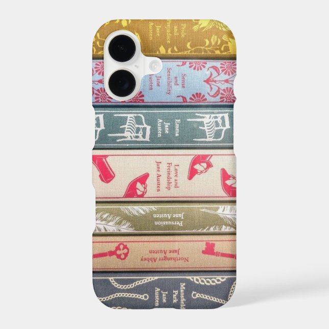 Jane Austen's seven books phone case (Back)