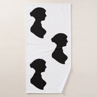 Jane Austen's silhouette Bath Towel Set
