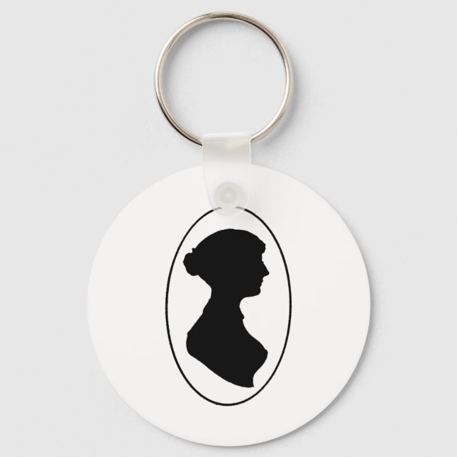Jane Austen's Silhouette Key Ring (Front)