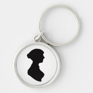 Jane Austen's Silhouette on a  Keychain