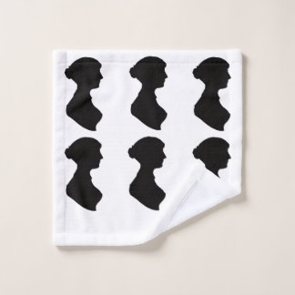 Jane Austen's silhouette Wash Cloth