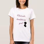 Jane Austin Pride and Prejudice T-Shirt<br><div class="desc">Reputed silhouette of the author with quote on the front and "I married MY Mr Darcy on the reverse"</div>