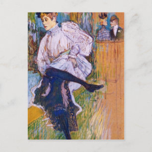 Jane Avril dances by Toulouse-Lautrec Postcard