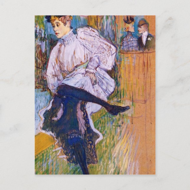 Jane Avril dances by Toulouse-Lautrec Postcard (Front)