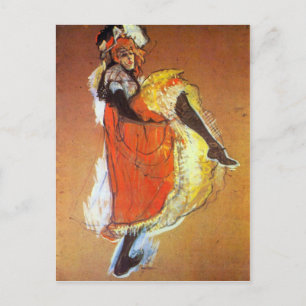 Jane Avril Dancing by Toulouse-Lautrec Postcard
