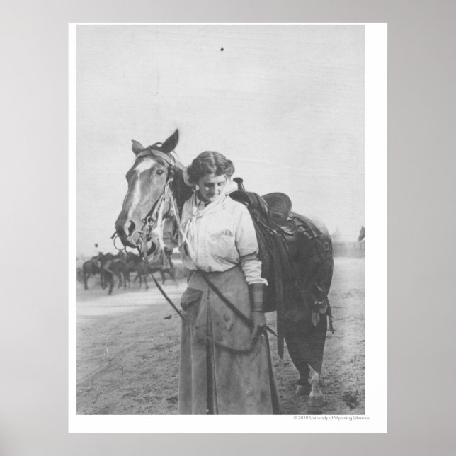 Jane Bernoudi and her horse Poster (Front)