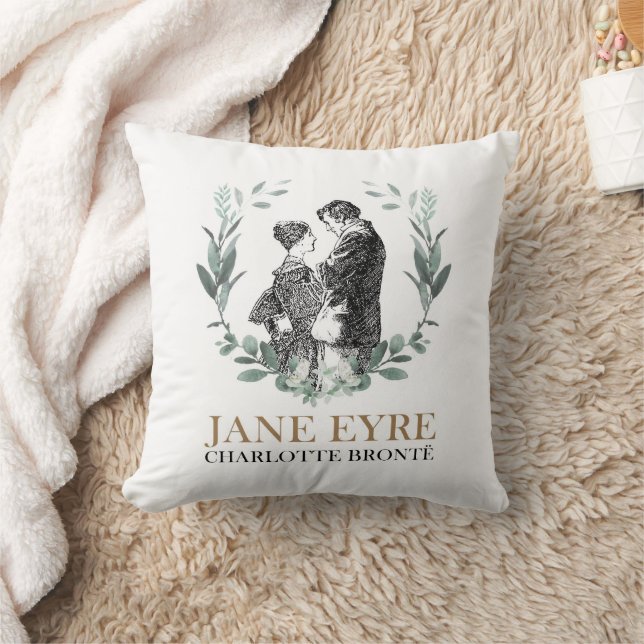 Jane Eyre and Edward Rochester with Wreath Cushion (Blanket)