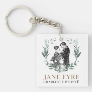 Jane Eyre and Edward Rochester with Wreath Key Ring