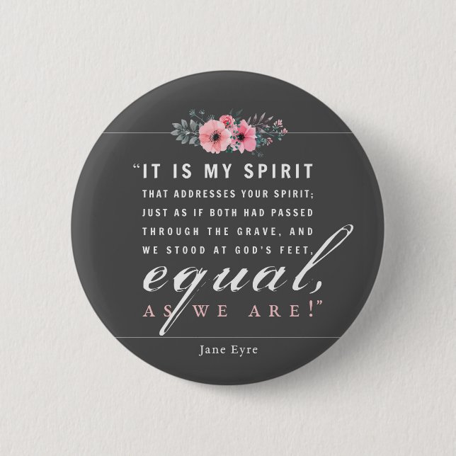 Jane Eyre - As We Are - Black 6 Cm Round Badge (Front)