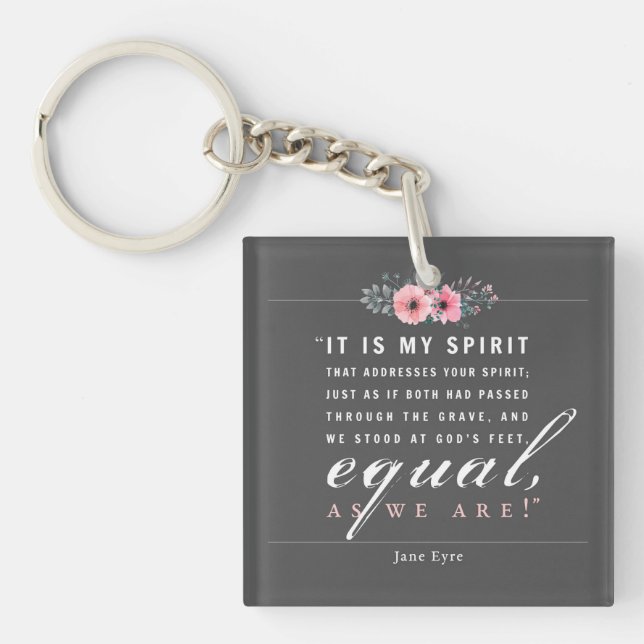 Jane Eyre - As We Are - Black Key Ring (Front)